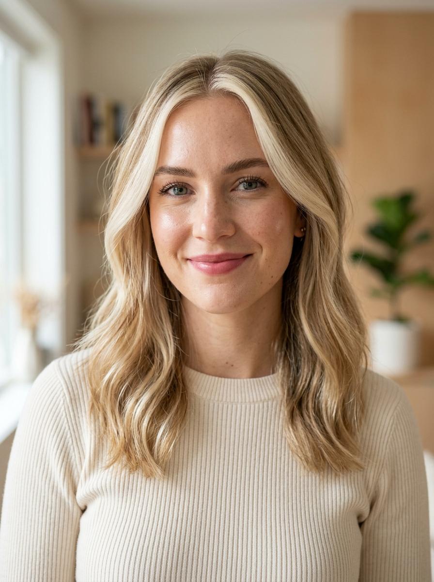 Blonde Haare mit Money Pieces - Haarfarben Idee